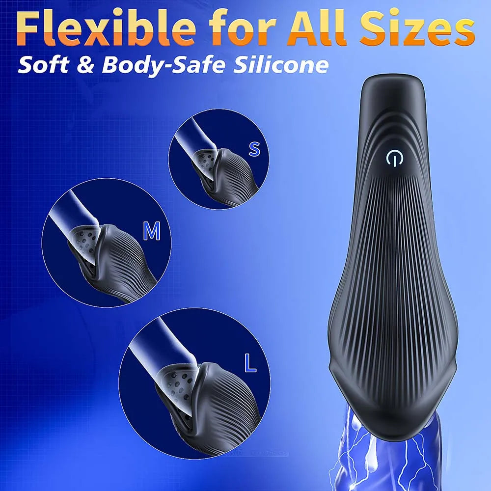 Powerful Blowjob Male Masturbator Cup Tongue Licking Glan Stimulation Vibrator Penis Massager Delay Trainer Sex Machine Sex Toys