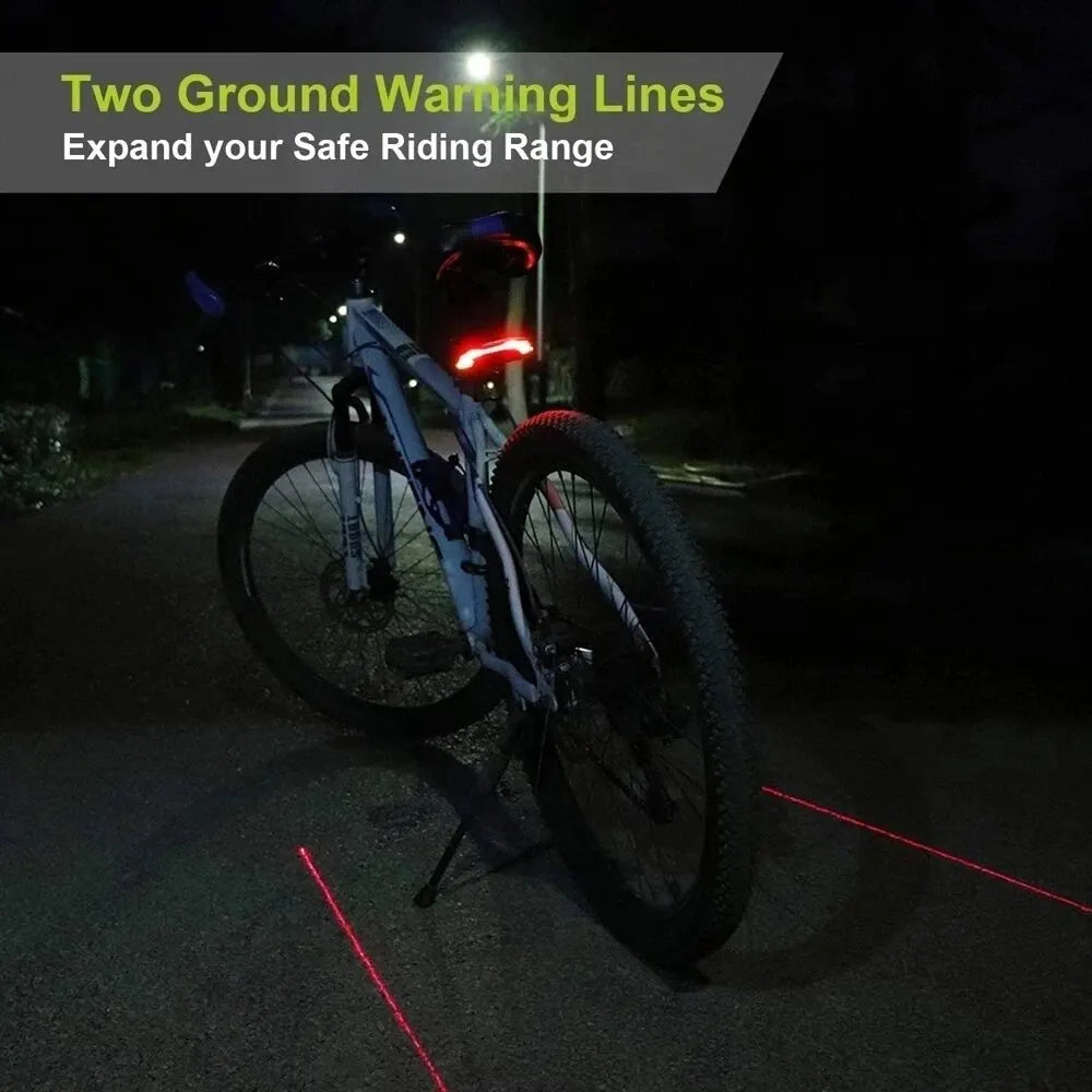 Meilan X5 Bicycle Rear Light Bike Remote Wireless Light Turn Signal LED Beam Bicycle Taillight USB Chargeable Cycling Tail Light