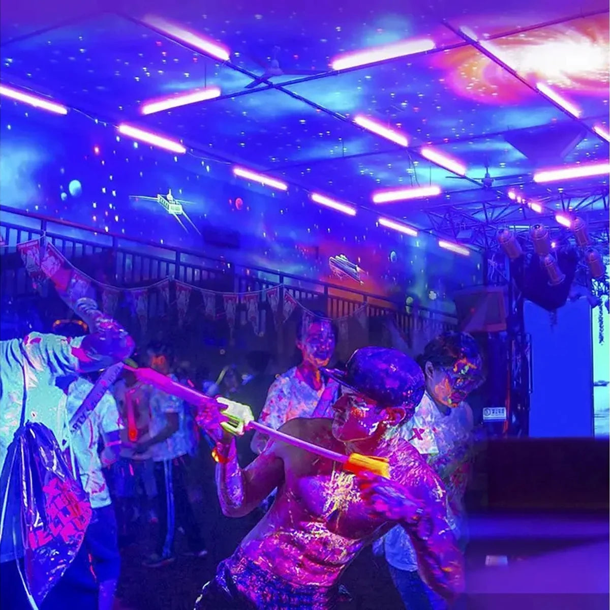 LED Black Light 6W 395nm T5 UV Blacklight Bar for Fluorescent Tapestry Poster Body Paint Glow Halloween Decor Xmas Party