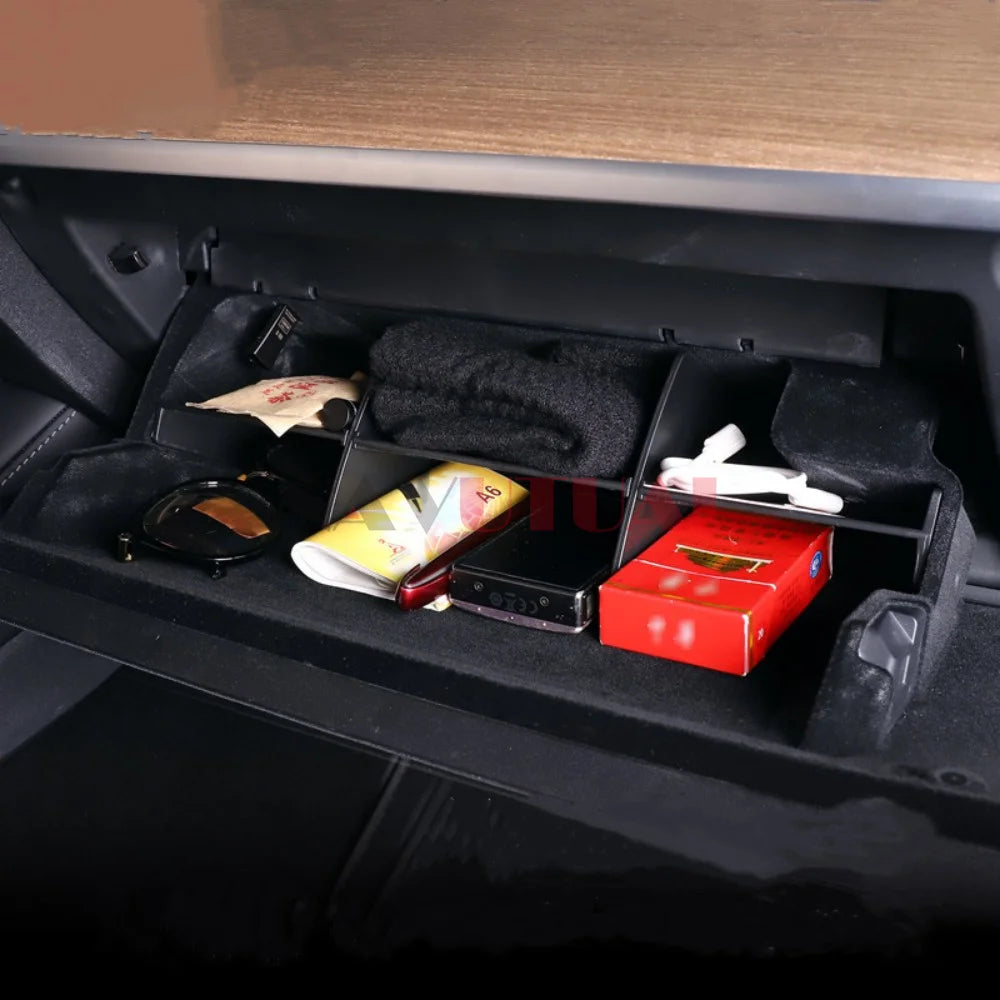 Glove Box Organizer Partition Plate For Tesla Model 3 Model Y 2016 - 2023 Center Console Storage Stowing Tidying Divider Shelf