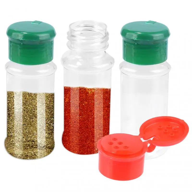 1~10PCS 100MLSeasoning Shaker Bottles Plastic Kitchen Spices Storage Condiment Jar Salt Pepper Boxes for Kitchen Gadget Tools