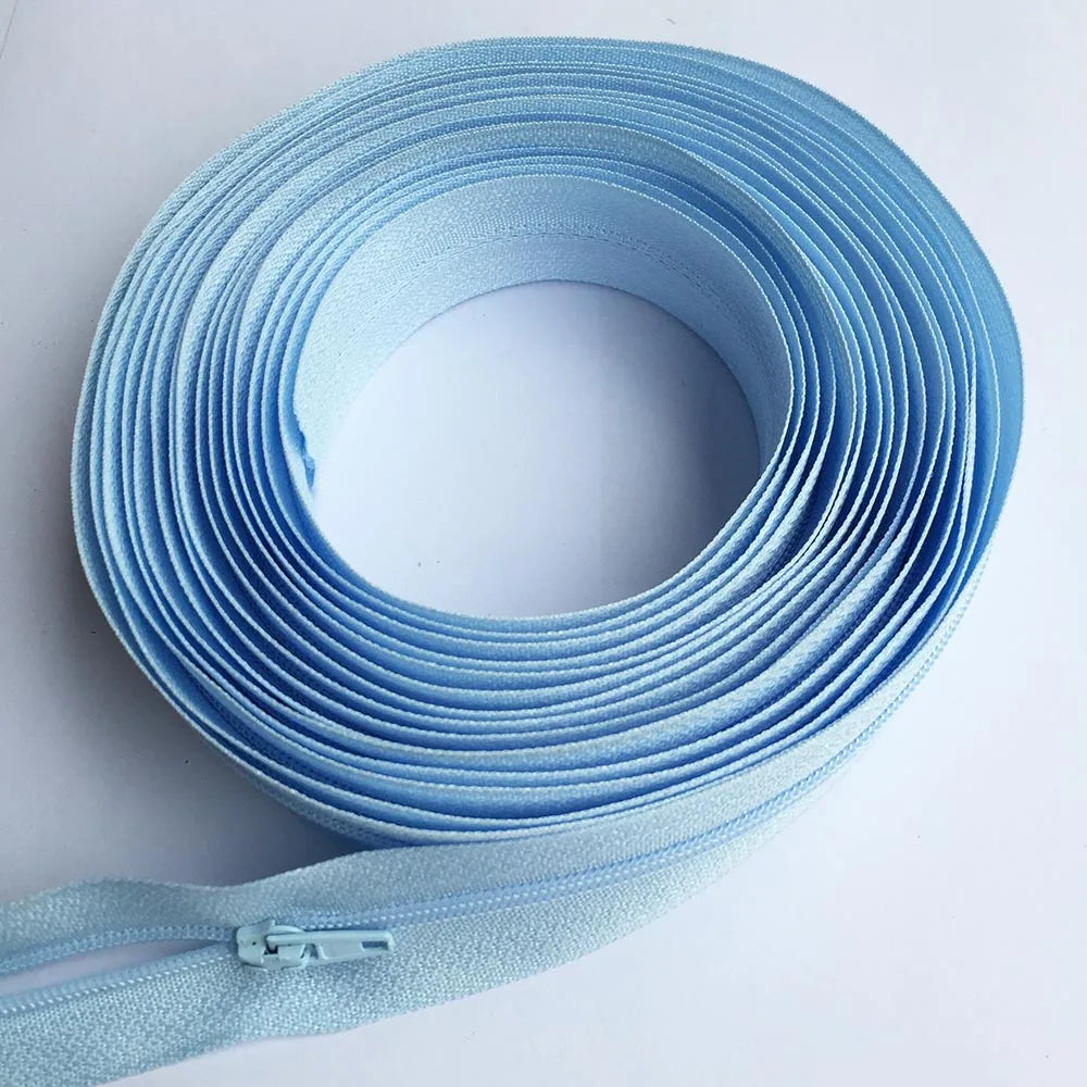 5Meters 3# Nylon Zipper at the Meter with 10Pcs Sliders for Tailor Sewing Clothes DIY Bags Accessorries Supply Zippers Roll