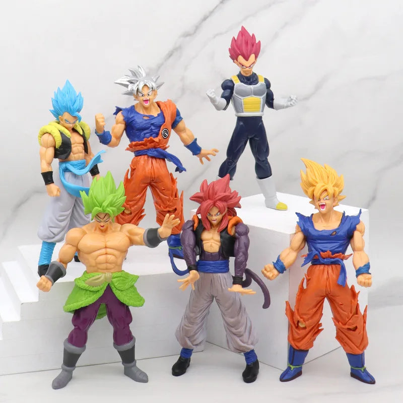 Dragon Ball Z Super Saiyan Anime Figurine Model GK Rose Goku Action Figure DBZ Gohan Figures Vegeta Statue Collection Toy Figma