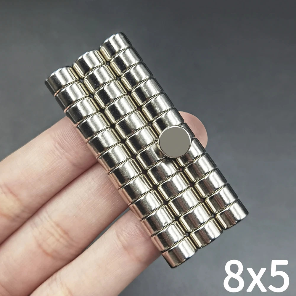 10/20/50/100/200/500Pcs Round Magnet 8x5 Neodymium Magnet N35 8mm x 5mm Permanent NdFeB Super Powerful Strong Small Magnets Iman