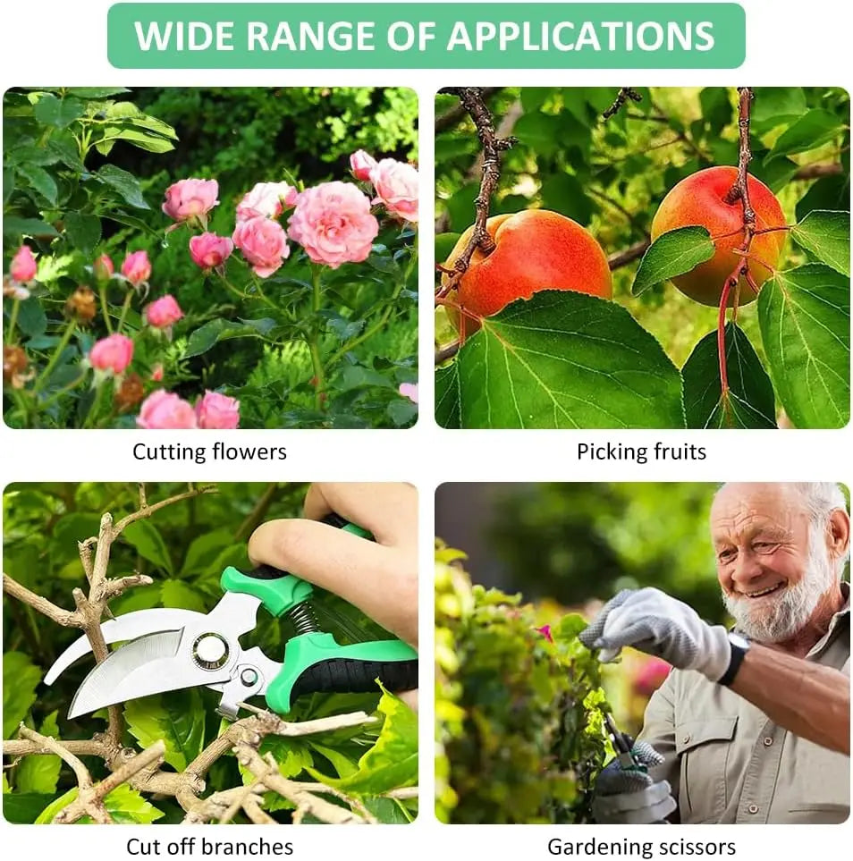 Professional Garden Scissors Stainless Steel Shears Bypass Pruning Tree Thick Branch Trimming Beak Scissors Sharp Hand Pruners