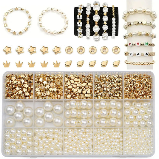 1240PCS 10*17CM CCB Imitation Pearl Acrylic Spacer Loose Beads DIY kit Box For Bracelet  Necklace Jewelry Making Accessories