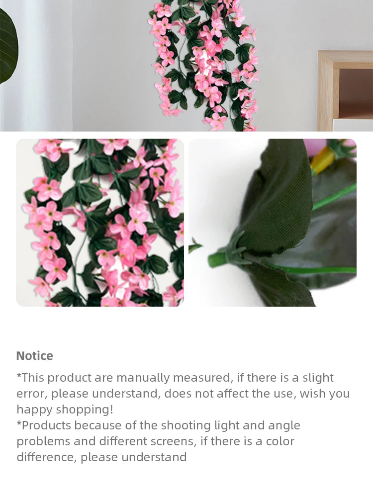 75CM Violet Artificial Flower Party Decoration Simulation Valentine S Day Wedding Wall Hanging Basket Flower Orchid Fake Flower