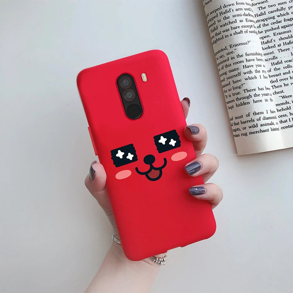 For xiaomi Pocophone F1 Case for xiaomi Poco F1 Case Silicone Soft TPU Phone Cases for PocoF1 Back Cover Heart Butterfly Bumper