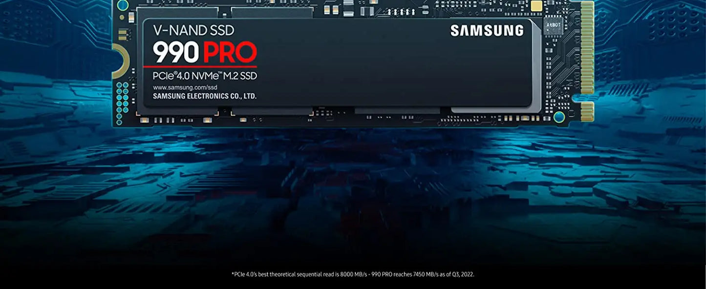 Samsung 990 Pro 1TB 2TB 4TB SSD PCIe Gen 4.0x4 Solid State Drive NVMe 2.0 M.2 2280 Internal SSD for Desktop Laptop