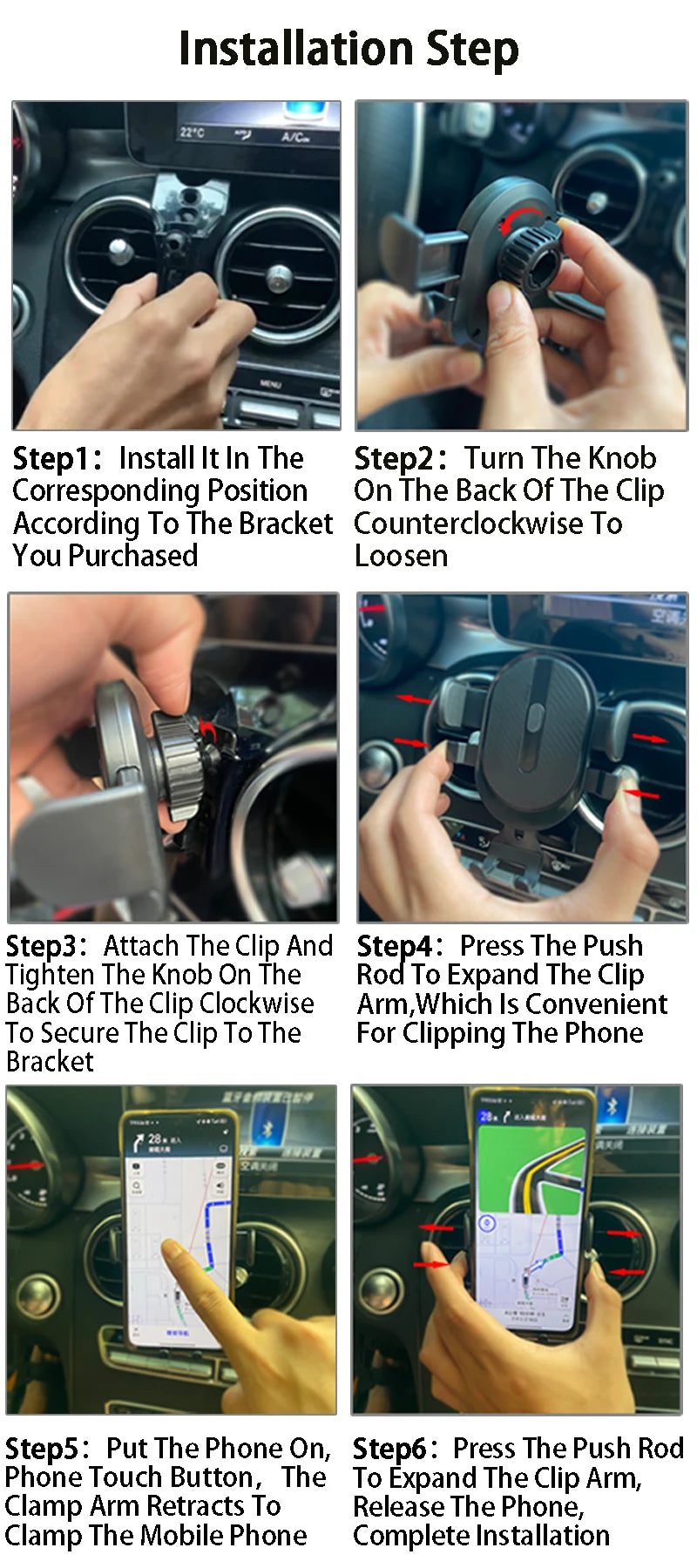 For ORA Good Cat White Cat Black Cat Car Phone Holder 360 Degree Rotating GPS Special Mount Support Navigation Bracket