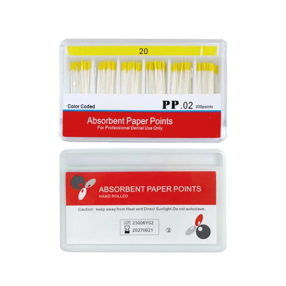 Dental Absorbent Paper Points Moisture Absorbing Paper Tips Taper 0.02 0.04 0.06 F1 F2 F3 Dental Clinics Consumables