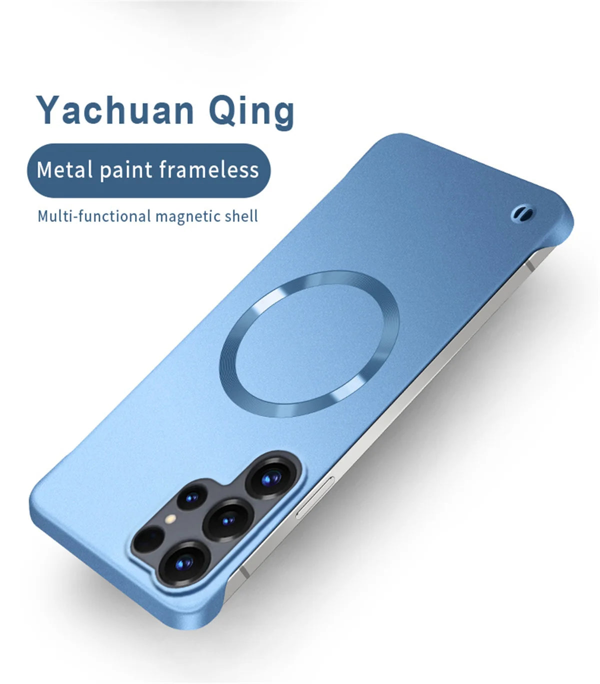 Ultra Thin PC Frameless Magnetic Phone Case for Samung S26 Ultra S25 Edge S24 FE S22 S23 Plus A56 A55 for Magsafe Matte Cover