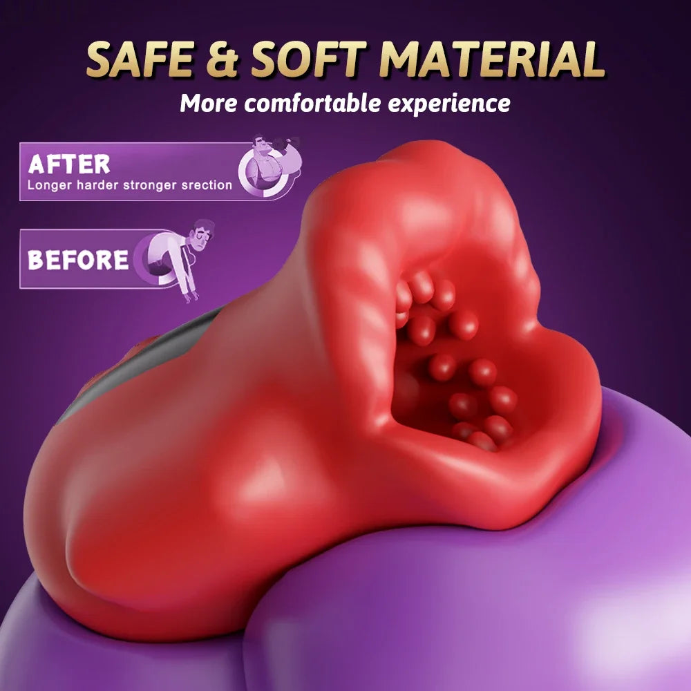 Glans Trainer for Men Powerful Vibrating Penis Training Glans Masturbator Lasting Endurance Massager Vibrator Erotic Sex Toys