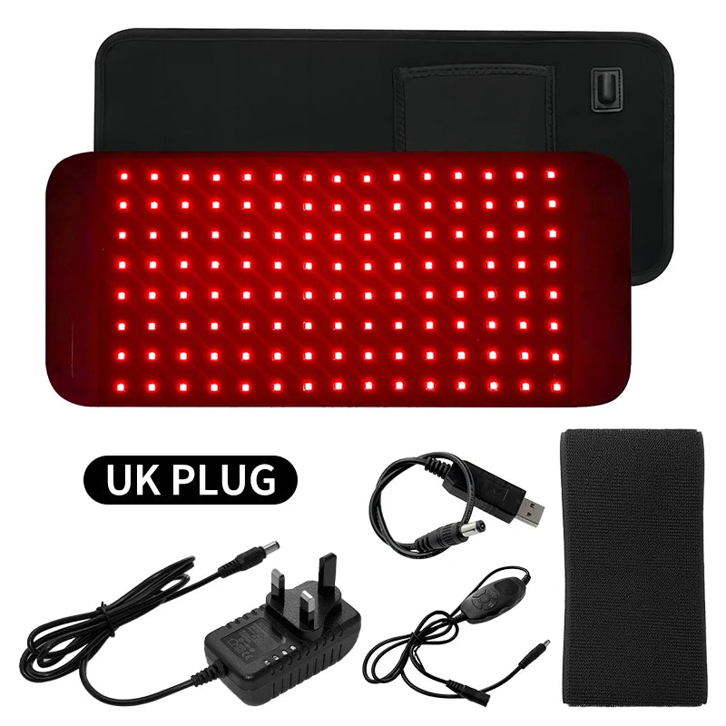 120 LED Red Light Belt 660nm&850nm Infrared Light Therapy Pad for Back Knee Hands Feet Relief Care Body Fatigue Deep Therapy