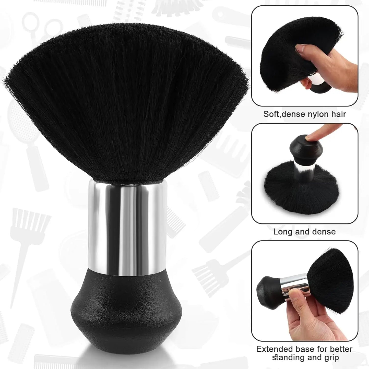 Professional Barber's Tools 3/8-Piece Set Hair Cutting Cape Neck Duster Hair Brush–Premium Salon Haircut Styling Accessories