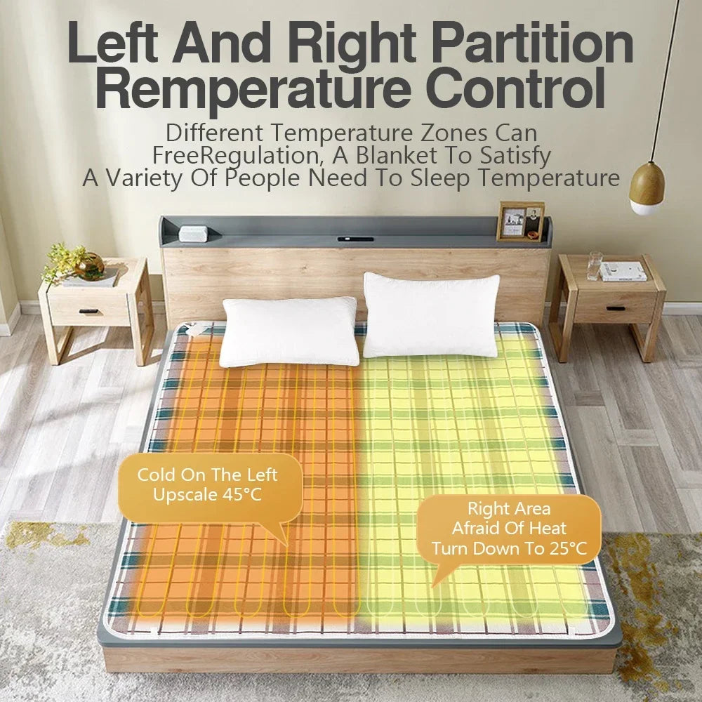 220V Electric Heating Blanket 70x150cm/120x150cm/150x180cm Thicker Heater Heated Blanket Winter Warm Thermostat Heated Pads