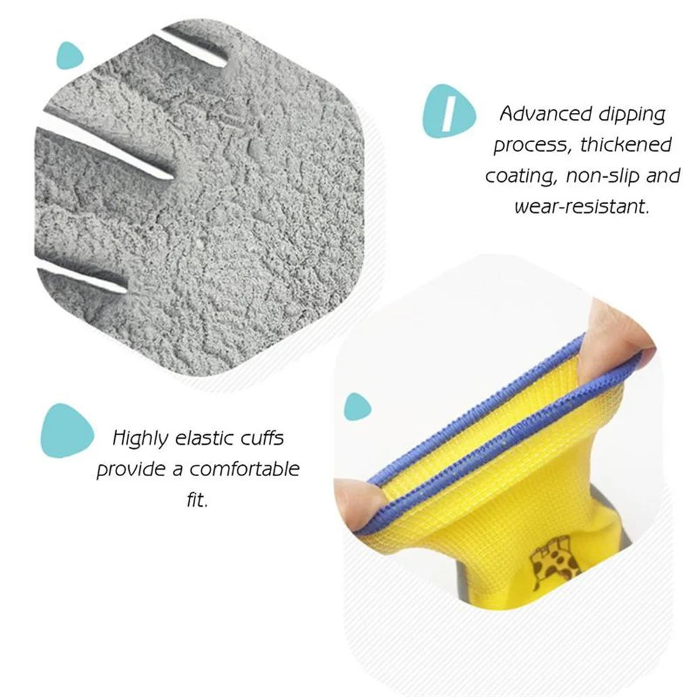 Kids Gloves Durable Waterproof Garden Work Non-Slip Portable Children Safety Yard Work Gloves Gardening Gloves Garden Supplies