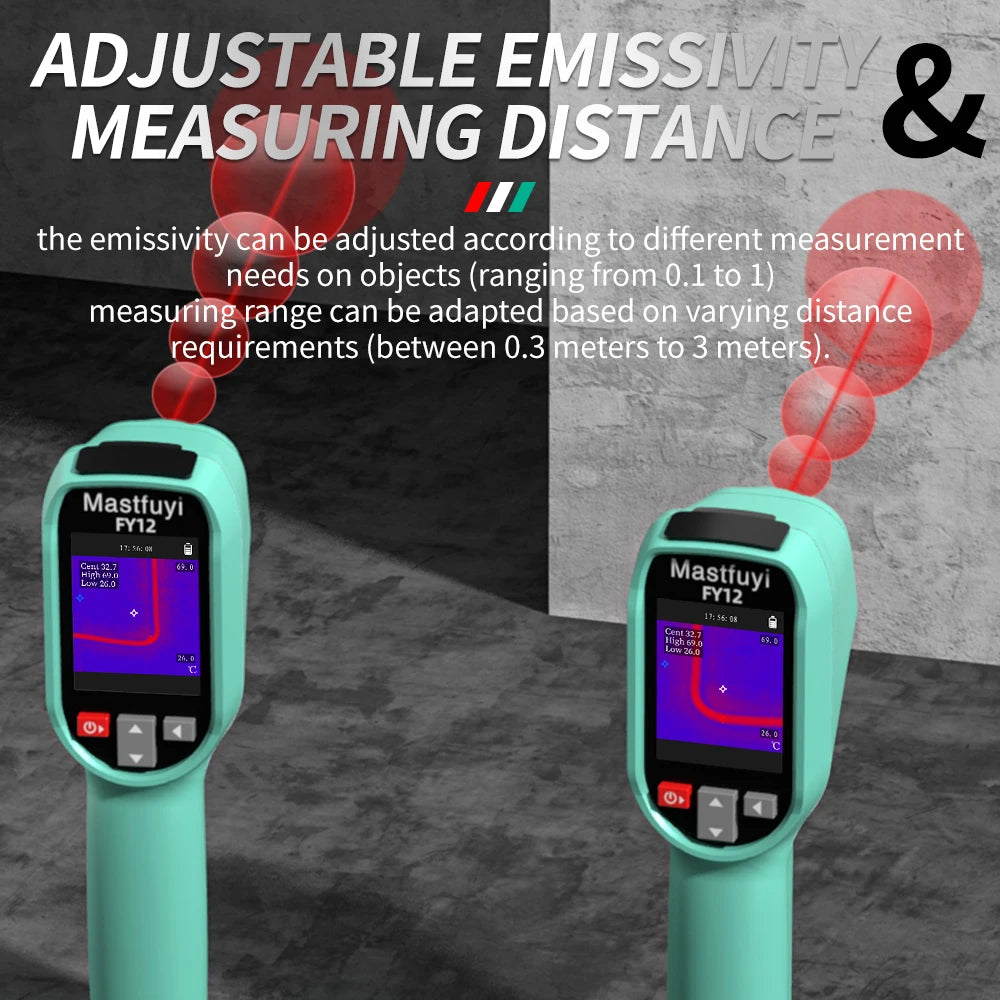 MASTFUYI Rechargeable Thermal Imaging Camera Handheld Thermal Imager -20℃~550℃ Waterproof Dustproof Drop Resistant