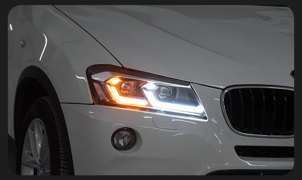 AKD Head Lamp for BMW X3 F25  LED Headlight 2010-2013 Headlights X3 DRL Turn Signal High Beam Angel Eye Projector Lens