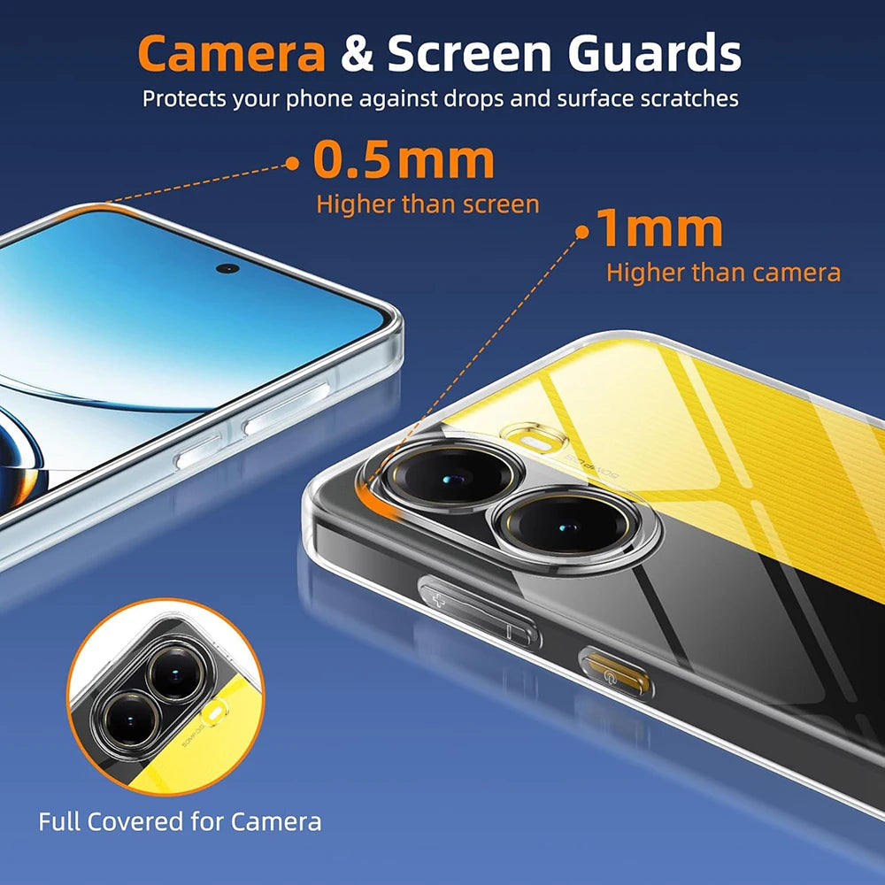 Transparent Silicone Case For Xiaomi Poco X7 X6 X5 X4 X3 X2 M7 M6 M5 M4 M3 Pro GT F6 F5 F3 F1 4G 5G Cover Clear Shockproof Shell