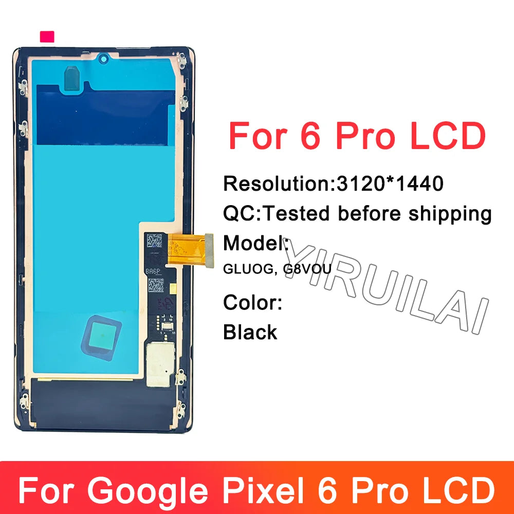 6.7‘’OLED For Google Pixel 6 Pro LCD Display Touch Screen Digitizer Assembly Replacement For Google Pixel 6 Pro LCD Screen
