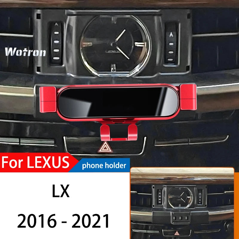 Car Phone Holder For Lexus LX 2016-2021 GPS Special Gravity Navigation Mobile Bracket 360 Degree Rotating Stand Accessories