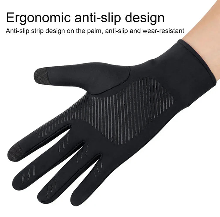 Summer Ice Silk Touchscreen Anti slip Gloves Outdoor Fishing Waterproof Sunscreen Gloves Bicycle Gloves