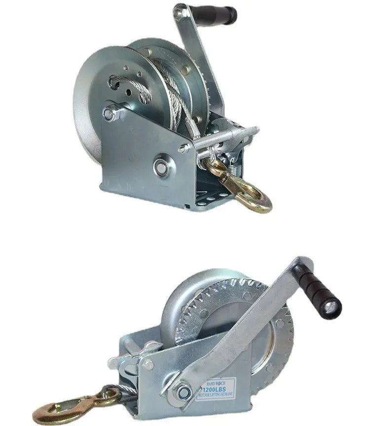 Hot Sale Double Gear Hand Winch for Boat Trailer Marine Truck ATV