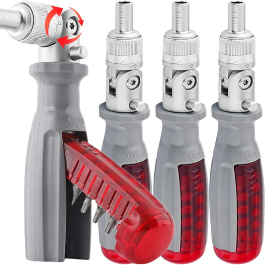11 in 1 Ratchet Screwdriver Sets Magnetic Screw Driver Bits Two-way Telescopic  Adjustment Forward Reverse Repair Hand Tools