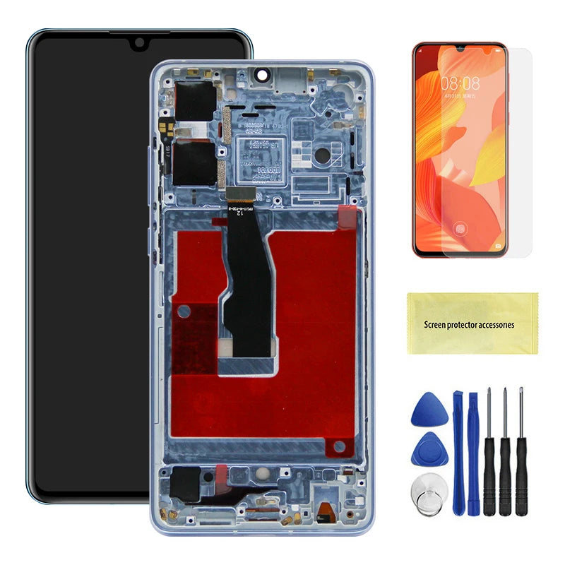 6.1'' Super AMOLED Display For HUAWEI P30 LCD Display Touch Screen Digitizer Assembly For Huawei P30 ELE-L29 L09 AL00 TL00 L04