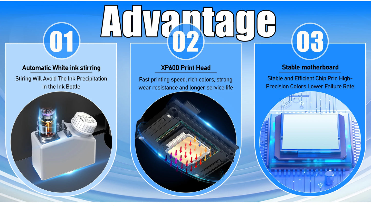 A4 L8058 DTF Printer For Epson XP600 DTF Printer Directly to Film Transfer Printer T shirt Printing Machine For all Textile