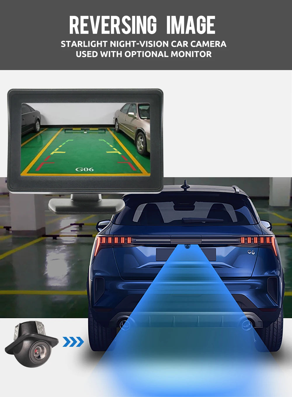KTYDKP Universal Car Rear View Camera Waterproof Auto Parking Assistance Car Reverse Camera for Parking Monitoring