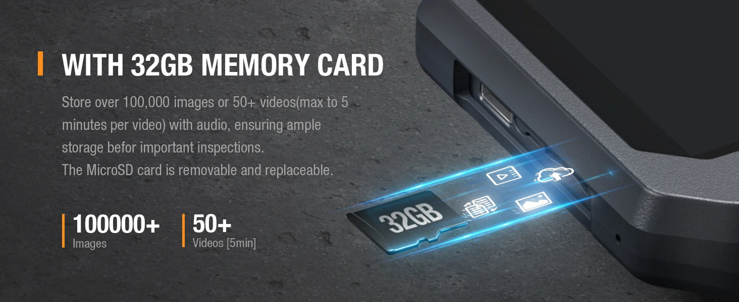 TESLONG TD450S 5.5MM Articulating Borescope 1080P 5 Inch IPS Two Way 360° Steering Endoscope Camera 1m Stainless Steel Tube