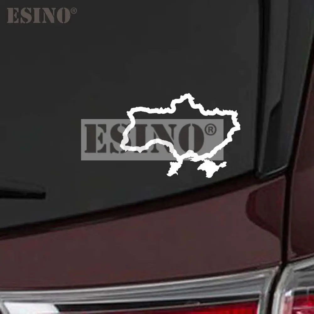 Car Styling Ukraine National Map Country Map PVC Waterproof Sticker Car Bumper Glass Body Creative Pattern Vinyl Decal