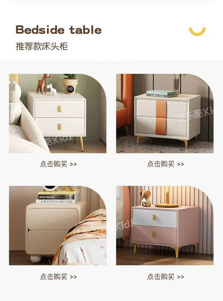 Cute Princess Children Beds Mattress Modern Pink Comferter Bed Luxury Wood Cama Infantil Bedroom Set Furniture
