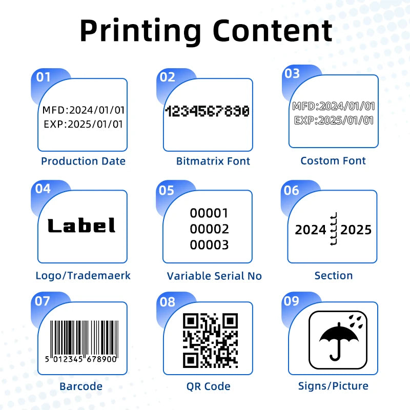 Cartridge 12.7mm 25.4mm TIJ Online Handheld Mini Inkjet Printer Fast Drying Water-proof Solvent Ink Original