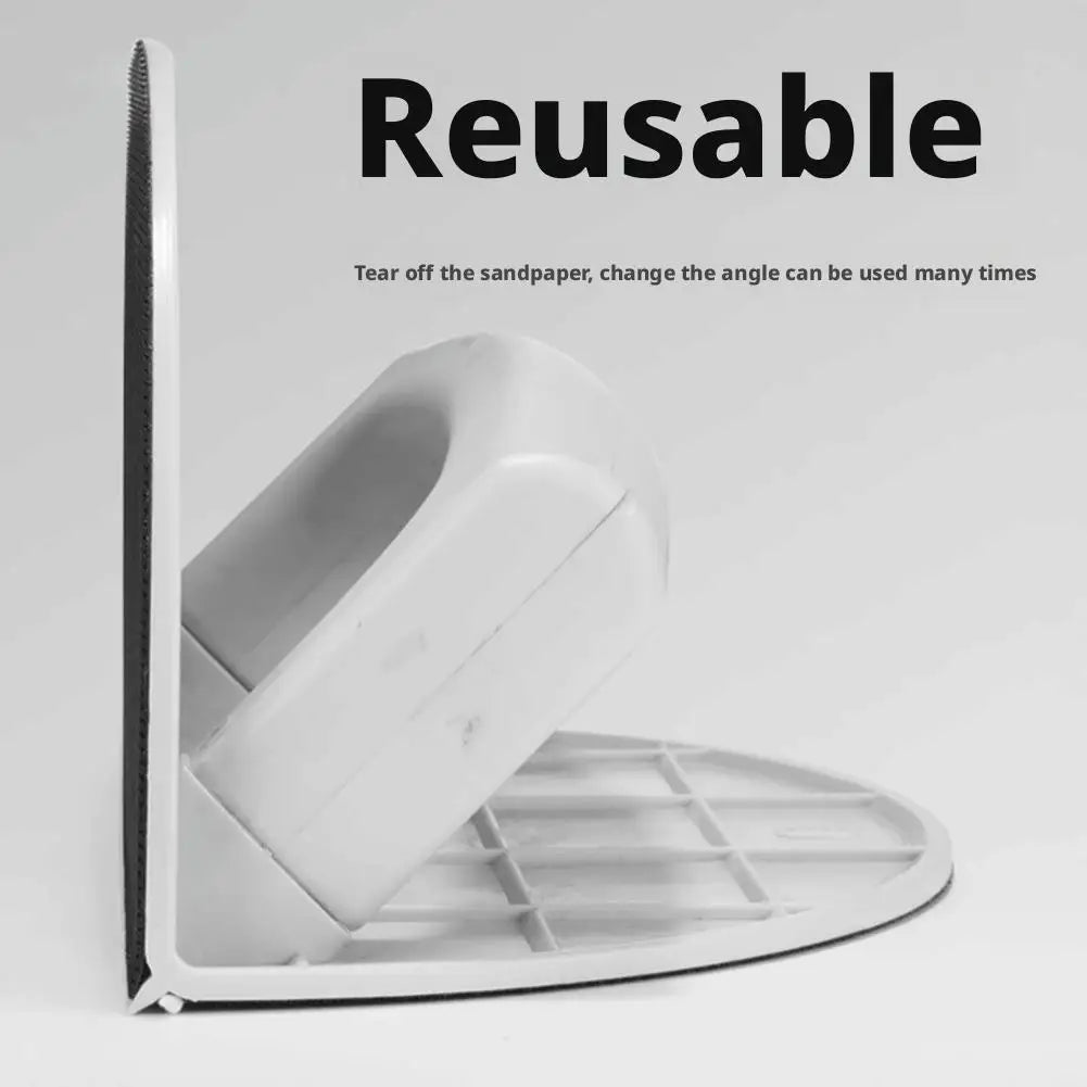 Semi-Round Angle Sander with Replaceable Sandpaper - Multi-Purpose Sanding Tool for drywall surfaces,Ergonomic Non-Slip Handle