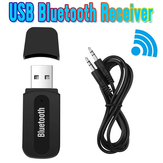 Bluetooth Receiver 5.0 AUX Adapter Dongle Audio Wireless Adapter For Car PC Headphones Mic 3.5MM Jack Receptor with Audio Cable