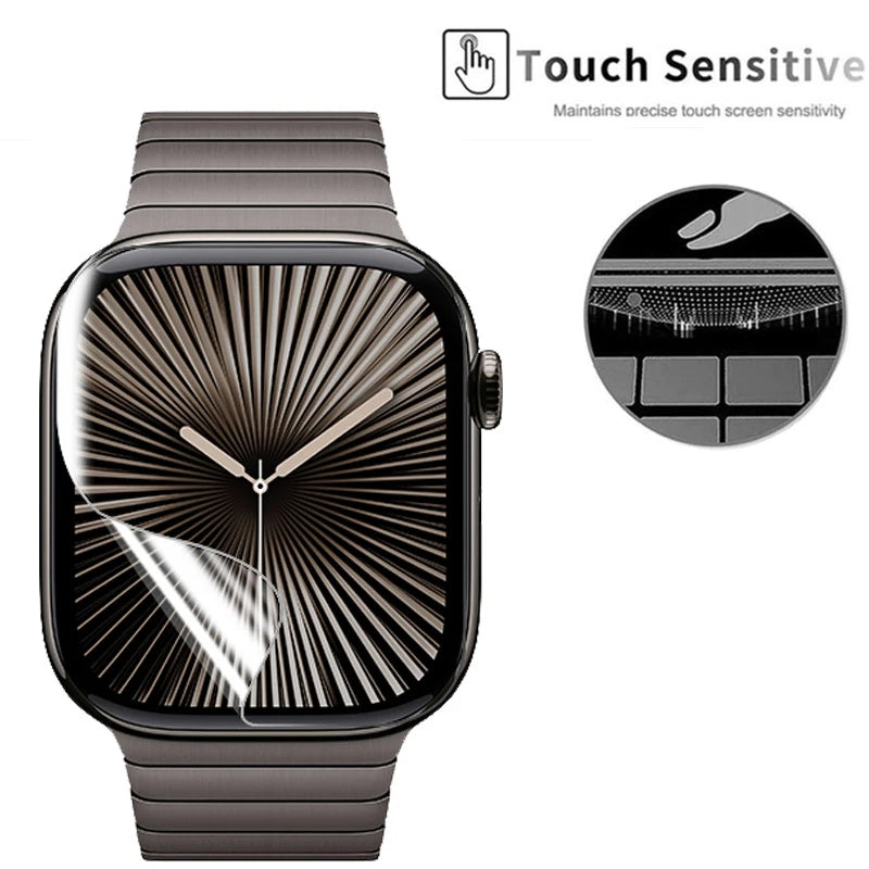 5PCS Soft Hydrogel Film For Apple Watch Series 10 9 8 7 SE 46MM 42MM 41MM 45MM 40/44MM iWatch Ultra 2 49MM Screen Protector Film