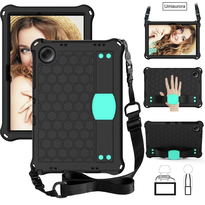 For Samsung Tab S5E S6 Lite 10.4" A7 A8 A9+ A11 Plus SM-X230 SM-X210 X130 T500 T510 Shockproof Stand Strap Tablet Case EVA Funda