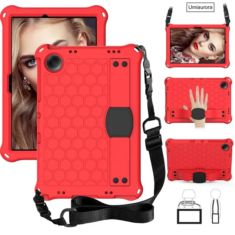 For Samsung Tab S5E S6 Lite 10.4" A7 A8 A9+ A11 Plus SM-X230 SM-X210 X130 T500 T510 Shockproof Stand Strap Tablet Case EVA Funda