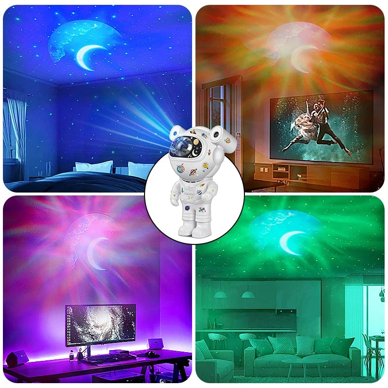 Star Projector Galaxy Night Light Astronaut Space Projector Starry Nebula LED Lamp for Bedroom Home Decorative Kids Gift