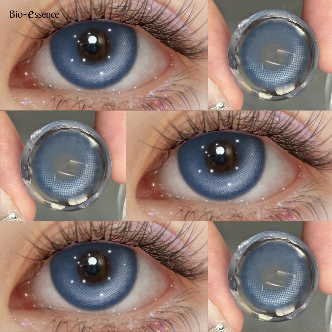 Contact Lenses for Halloween 2PCS Colored Contact Lenses Cosplay Purple Lenses 1Yearl Fashion Color Beauty Lenses Bio-essence