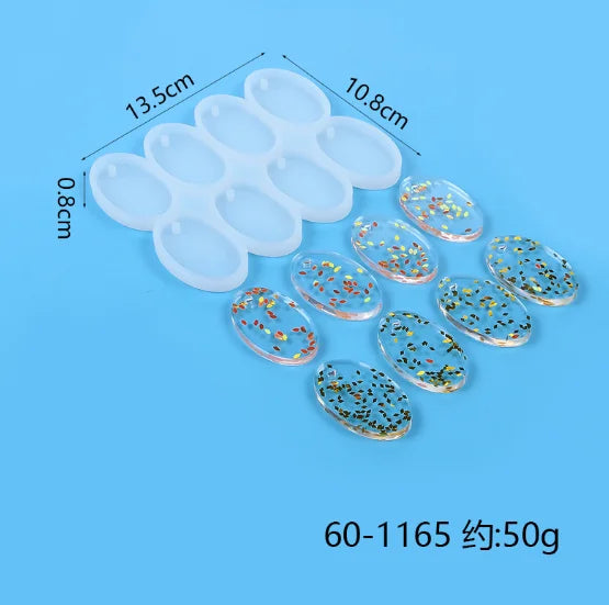 1PC Reusable Silicone Mold Butterfly Silicone Mold for Jewelry Making Pendant Earrings Keychain Round Oval Epoxy Resin DIY Tools