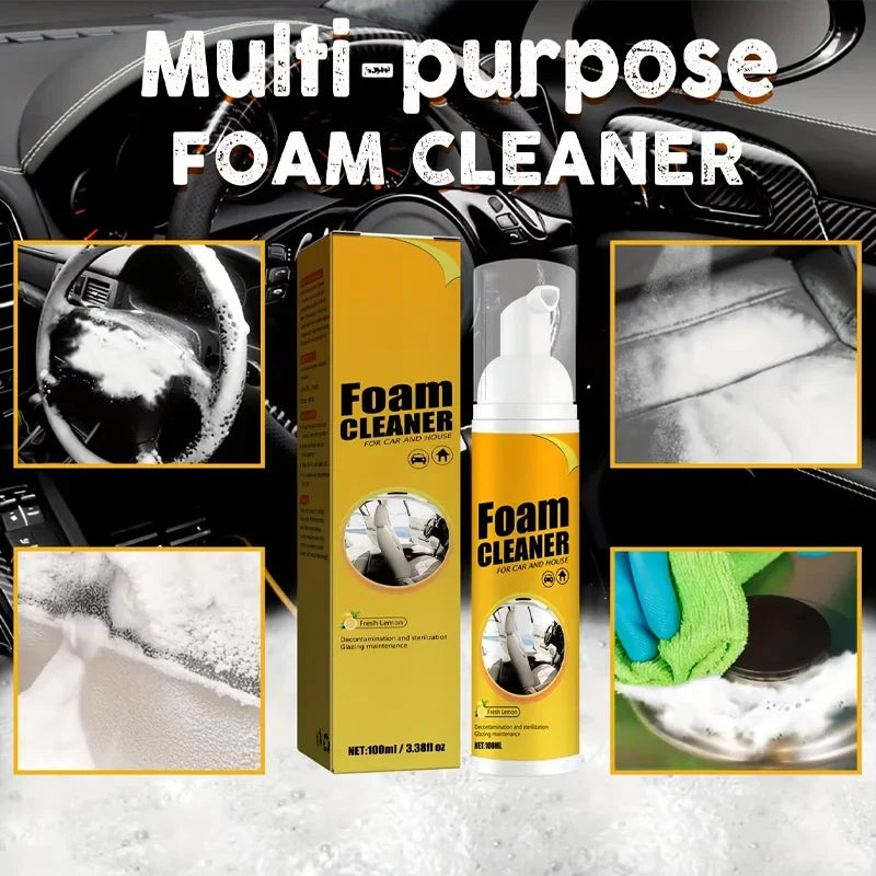 1or3PCS Multi-Functional Foam Cleaner Set: Wash for Automotive Interior Upholstery Plastic Instrument Panel Steering Wheel parts