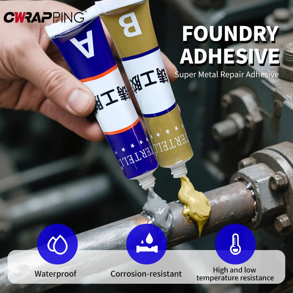 A+B Glue Casting Adhesive Industrial Repair Agent Casting Metal Cast Iron Trachoma Stomatal Crackle Welding Glue Home Accessorie