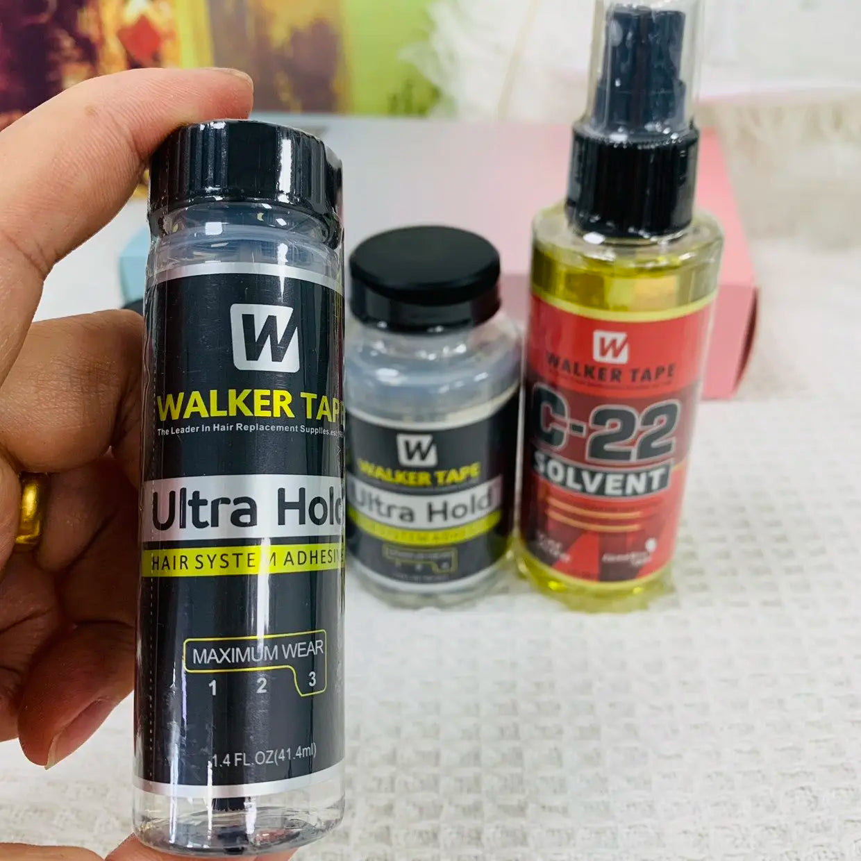 Lace Glue Waterproof Extra Hold Invisible For Lace Front Wig + Plant Glue Remover Wig Installation Kit Set Hair Accessories