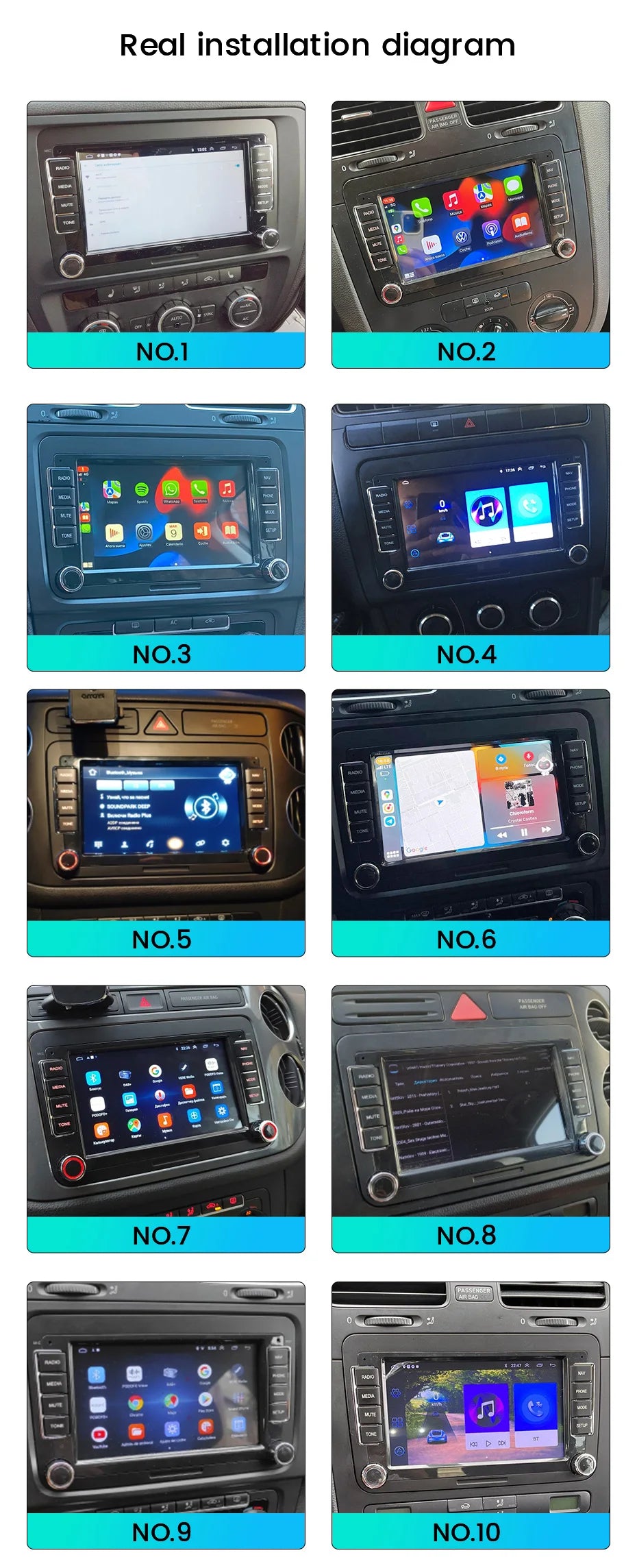 7/8/9" Android13 BT GPS Car Multimedia Radio for Volkswagen VW Golf 5 6 Polo Passat B6 B7 CC Skoda Jetta Tiguan Touran GOLF POLO
