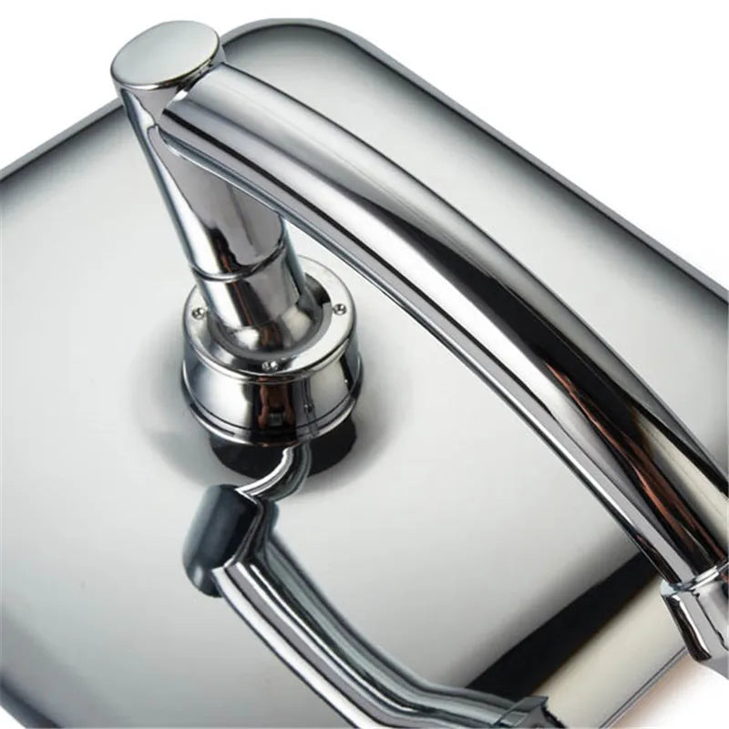 9 Inch Rotate 360 Degree Bathroom Rainfall Shower Head ABS Chrome Water Saving Shower Extension Arm Hand Held Shower Head Thin