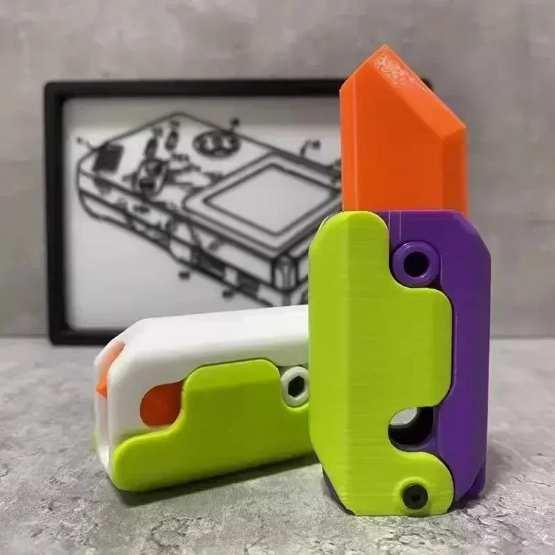 3D Gravity Radish Knife Decompression Toy Q Version Super Cute Healing Knife Children's Toy Christmas Gift
